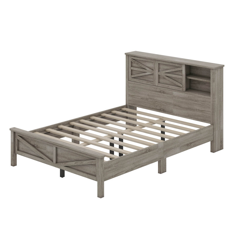  Lit plateforme Cyriacos, Gris antique