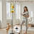  68.5" Standing Floor Lamp Watercolor floral seamless sunflowers Design for fashion Dimmable Metal Pole Lamp with Linen Lampshade LED Bulb Included