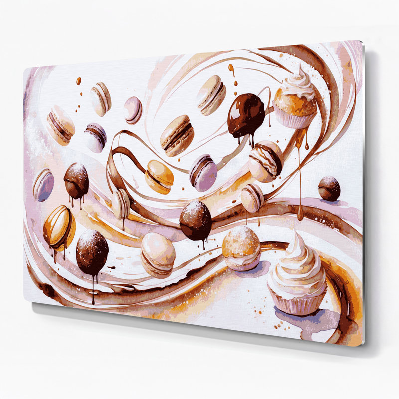 Desserts, desserts modernes et tendance en métal blanc, H 11 po x l 14 po
