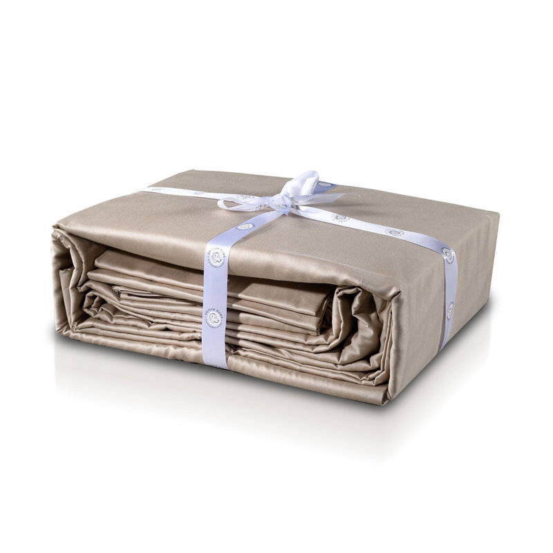 Draps 100% coton Delilah Home, Naturel, Grand ajusté