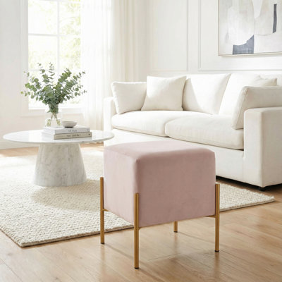 Lise Velvet Ottoman