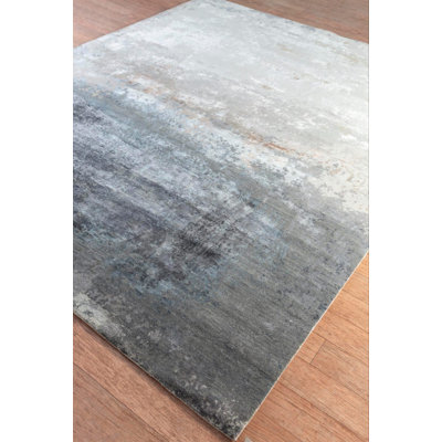 Contemporary One-of-a-Kind Rectangle 8'2" x 9'11" Hand Knotted Area Rug