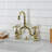 Kingston Brass French Country Two-Handle 3-Hole Deck Mount Bridge Bathroom Faucet with Brass Pop-Up-64823860