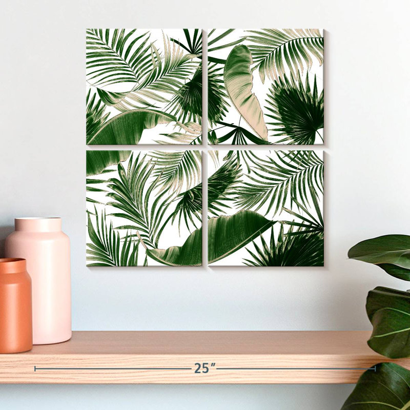 Assortiment de feuilles tropicales, H 18 po x l 18 po