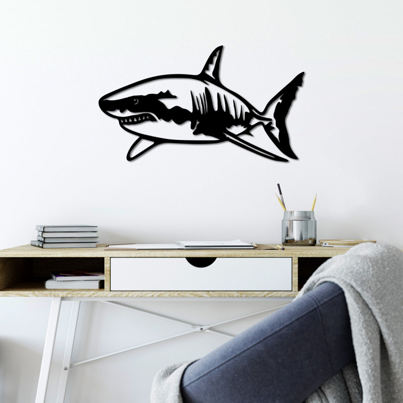 Decorative Metal Wall Accessory, Black, 19.7 x 11.0 inches | 100% Metal with 0.06-inch Thickness | Lightweight (0.8 lbs), Easy to Hang | Modern Home Decor, Stylish and Durable for Any Room
