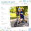 Scooters pour enfants en acier noir 12,5 x 5,4 x 13,6 po d'extérieur