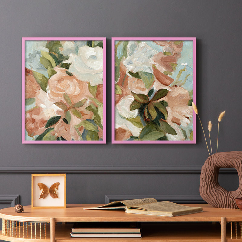 Bouquet Scatter III - reproduction encadrée de qualité supérieure - prête à être accrochée - aucun clou requis - aucun clou requis