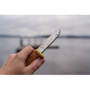 Morakniv 3.75" Floating Fixed-Blade Fine Edged Stainless Steel Knife, Lime Green