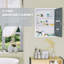 Armoire à pharmacie Kleankin avec tablettes à l'intérieur et sur la porte, conception verrouillable pour la sécurité des enfants et des animaux domestiques, rangement mural pour premiers soins