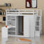 Lit mezzanine peu encombrant avec garde-robe, bureau et tablettes-15299645
