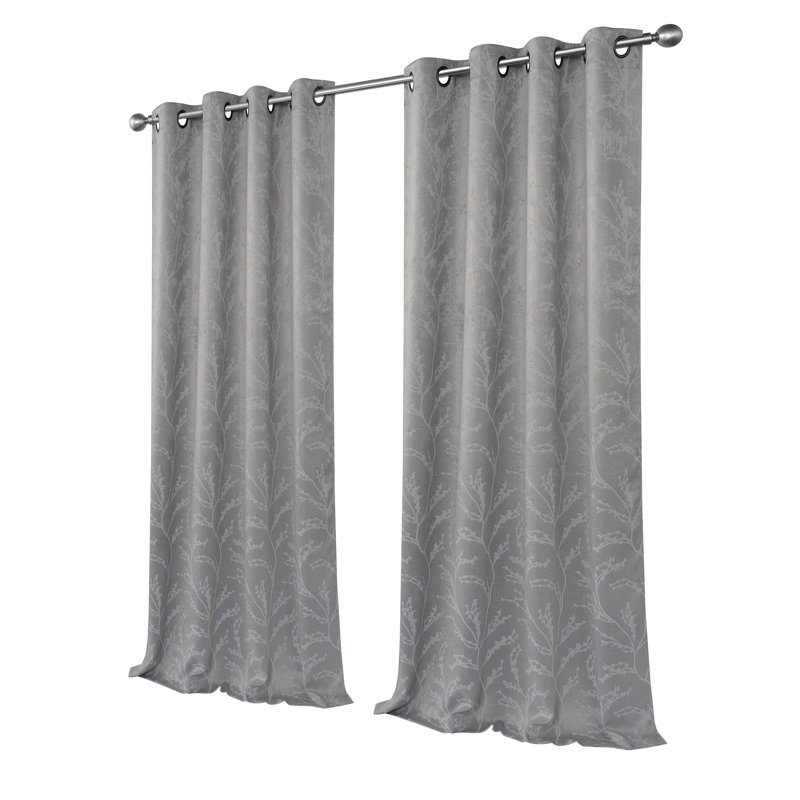 Inoue Blackout Curtain Pair, Silver