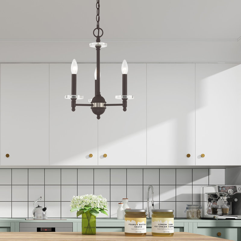 Christofer 3 - Light Dimmable Classic / Traditional Chandelier, Bronze