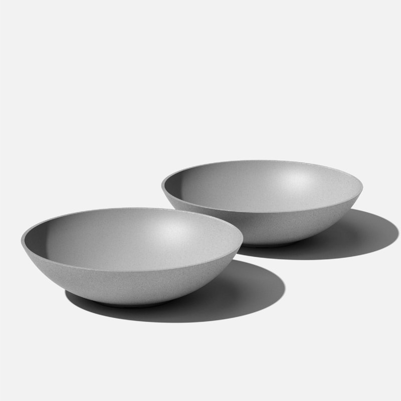 Pot à fleurs Pure Series Lane, Gris, H 6 po x l 24 po x P 24 po, Ensemble de 2