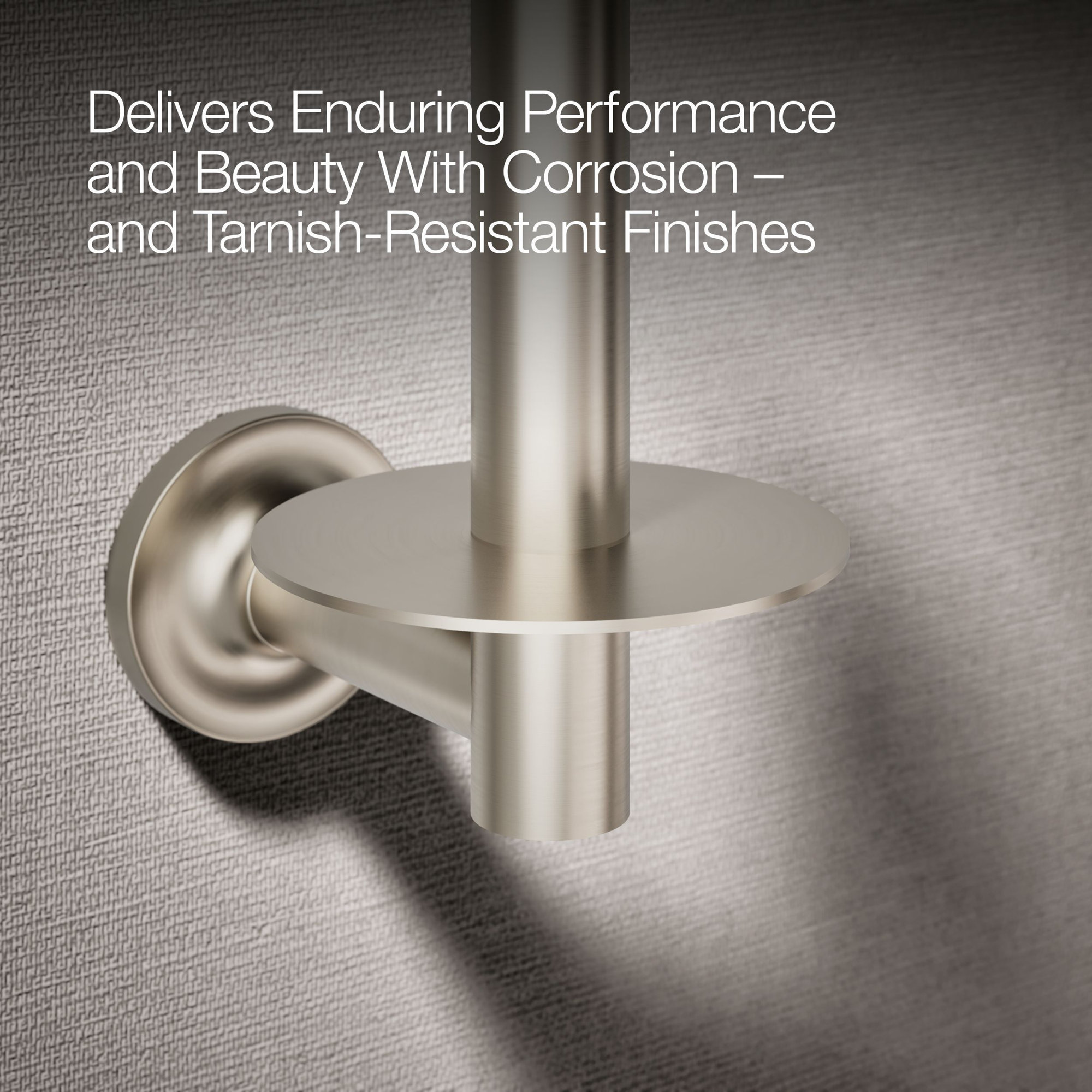 Purist Vertical Toilet Paper Holder, Wall-Mount Bathroom Toilet Paper Holder, Vibrant Brushed Nickel