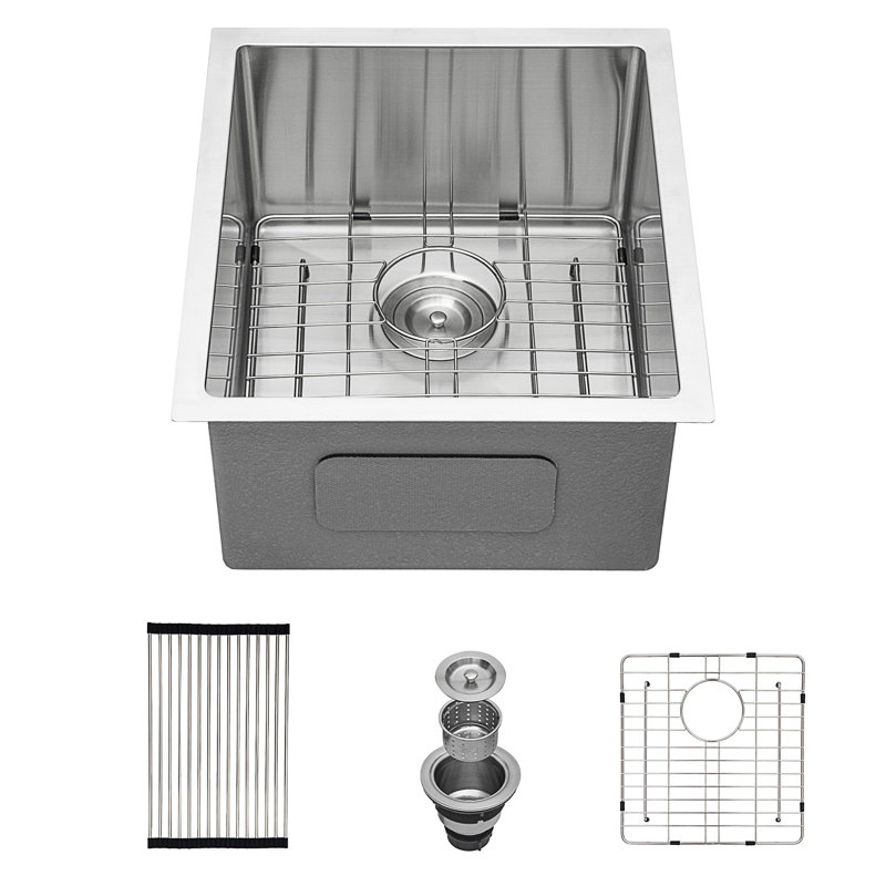 17'' L Undermount Single Bowl Stainless Steel Kitchen Sink