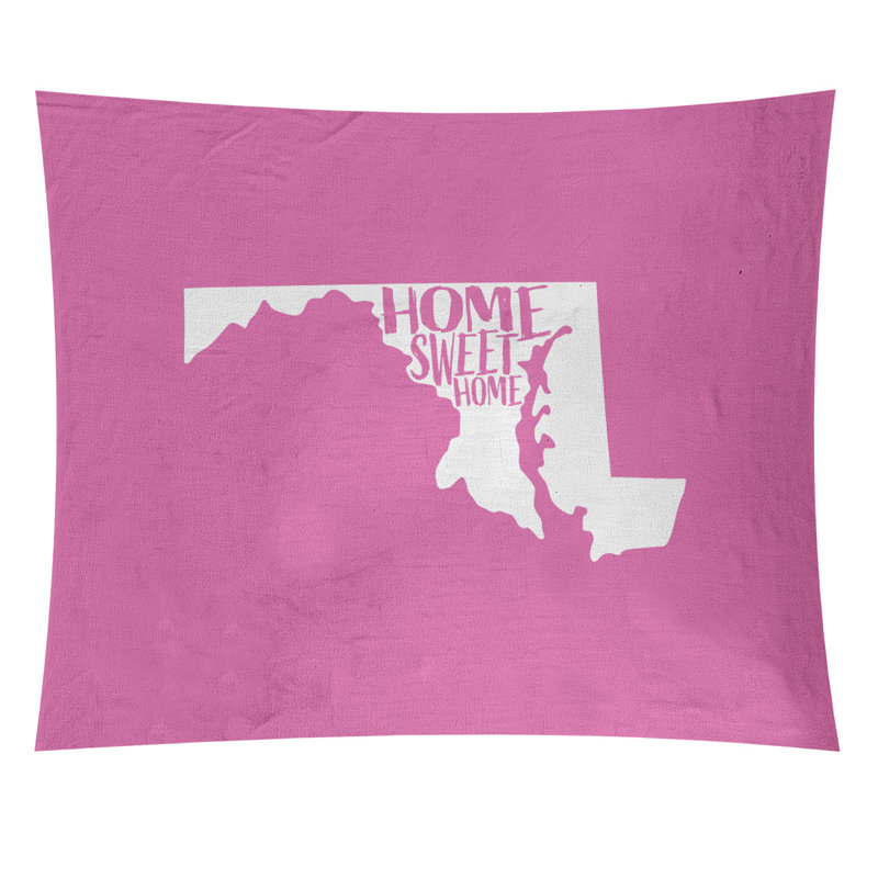 Tapisserie Home Sweet Maryland, H 68 po x l 80 po, Rose