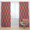 Panneau de rideau simple semi-diaphane avec passe-tringle Mid-Century TartanTexture I