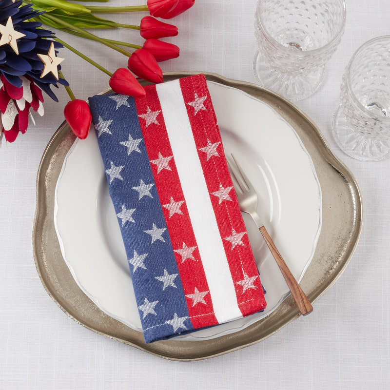 100% Cotton Striped Square Napkin