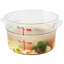 Contenant alimentaire de 2 pintes pour restaurant, 1 contenant commercial rond - couvercle vendu séparément, avec marqueurs de volume, seau de préparation des aliments en plastique transparent, rangement compact
