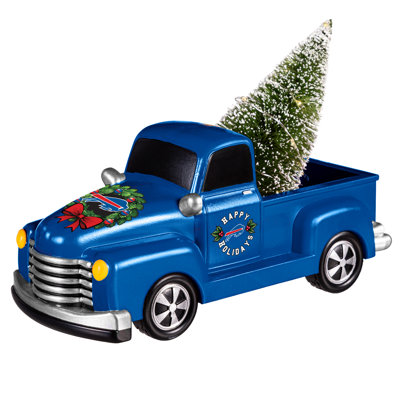 Buffalo Bills Lit Holiday Rally Truck Statue