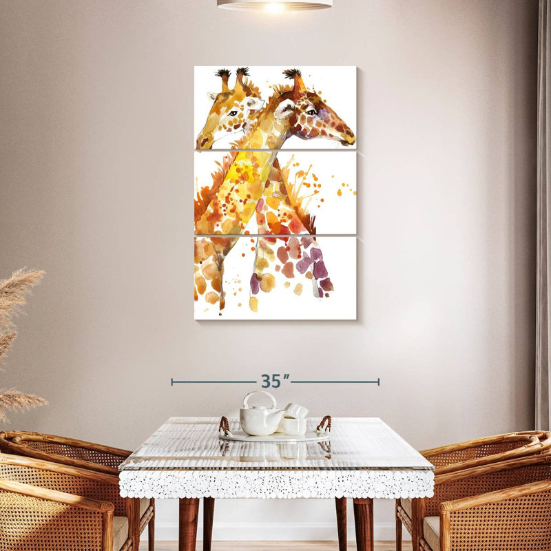 Brampt Two Hugging Giraffes, 45" H x 28" W