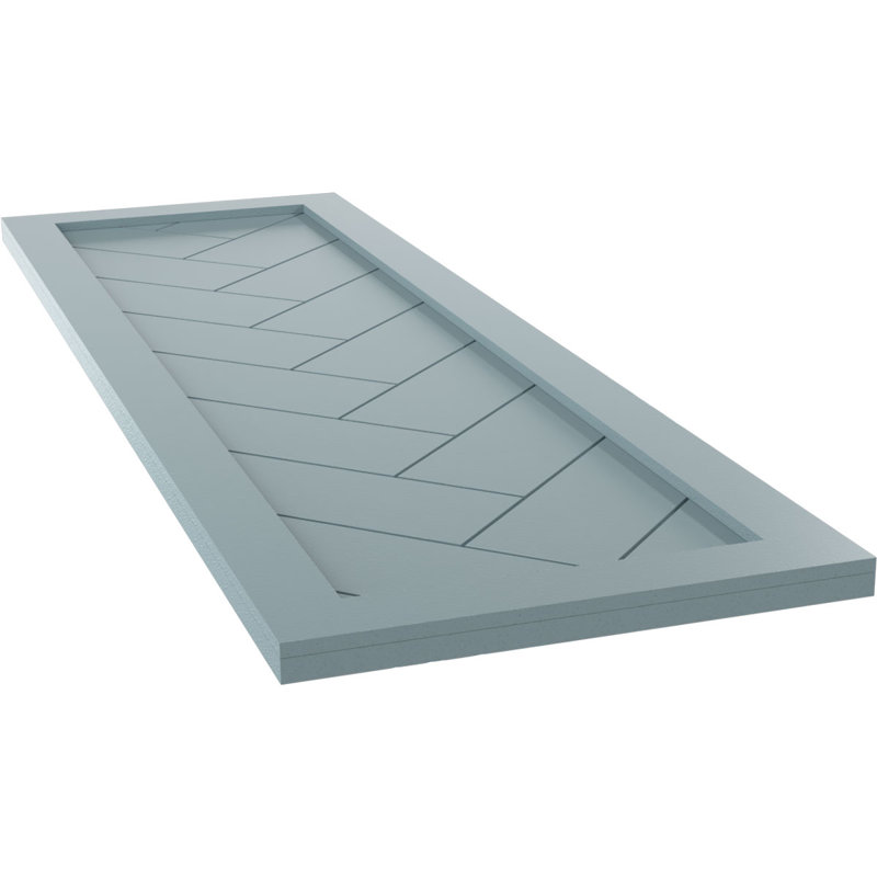 Volets à fixation fixe en PVC True Fit, 15", Bleu paisible, 53"