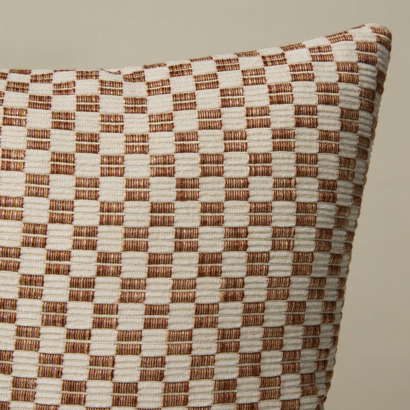 Elkhart Pillow, 12" H x 16" W, Brown Geometric