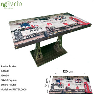 Metal Base Dining Table