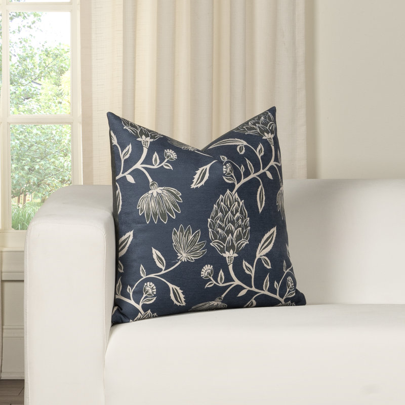 Crellen Gables 20" Feather Throw Pillow, Gray