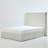 Upholstered King Bed Frame With 52.3" Headboard, American Minimalist Style, Fabric, Metal Frame, Foam Filler, Simple Assembly Contemporary Fabric Upholstery, Quick