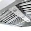 PROLINE 54-Inch Professional Island Range Hood, Ducted, 1200 CFM, Stainless Steel, LED Lights, LCD Touch Control, ULTRA-QUIET Blower Motor, 4 Speed, 3-Year Warranty