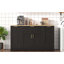 Multi-Functional Storage Sideboard With Extendable Dining Table, Adjustable Shelves, And 3-Tier Pull-Out Rack For Kitchen, Dining Room, And Living Room-1948787154