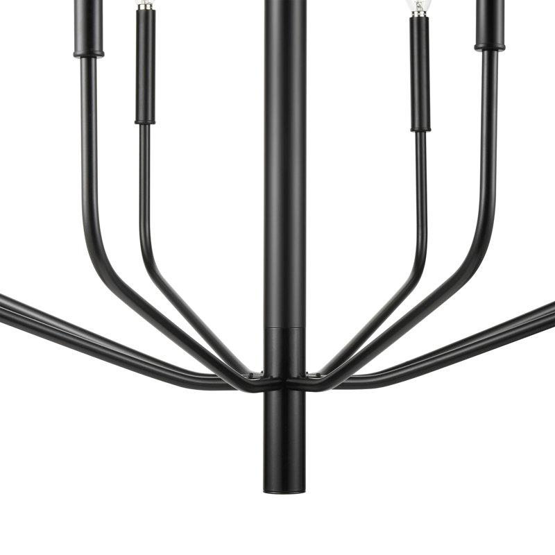 Alasteir 8 - Light Dimmable Classic / Traditional Chandelier, Black