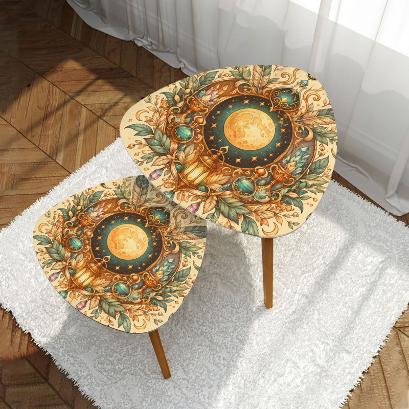 Ensemble de 2 tables basses gigognes Triangle