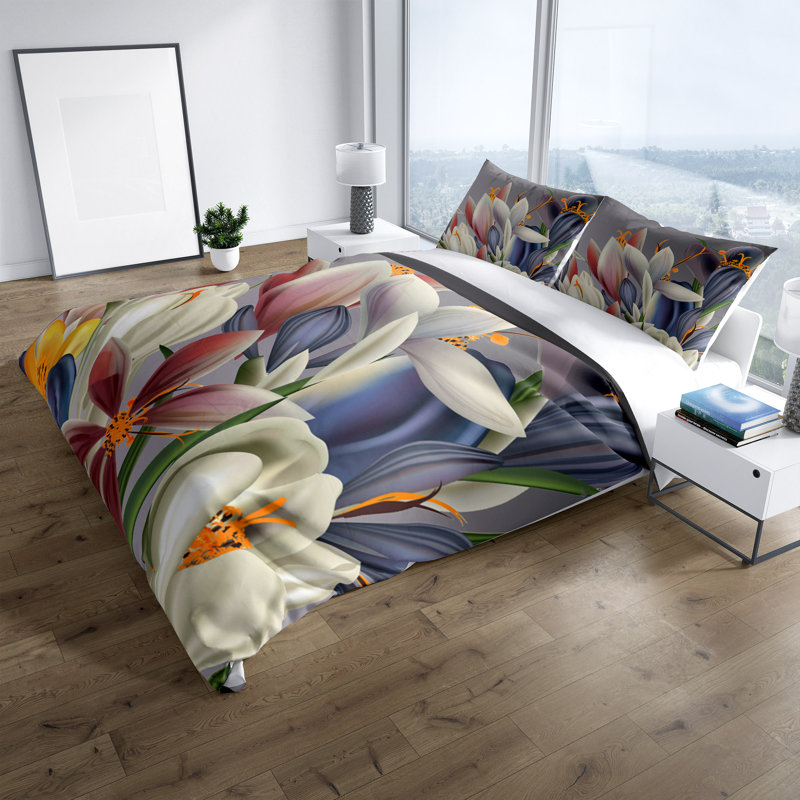 Ensemble de housse de couette , Housse de couette grand et 2 taies décoratives