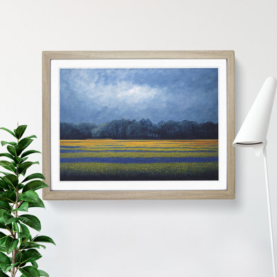 Expressive Bluebell Field 1 Piece Single Picture Frame Painting