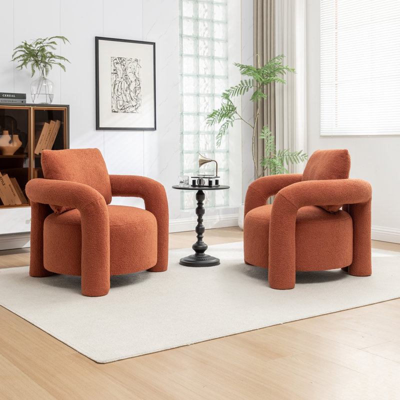 Iryanna Upholstered Accent Chair, Orange