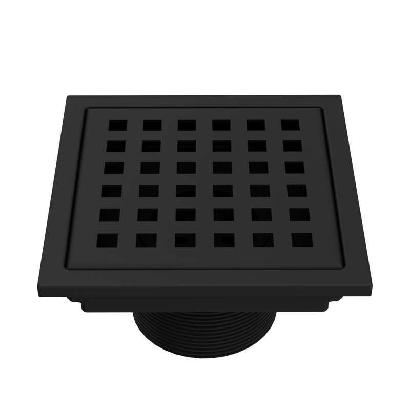 VIGO Elan Square Shower Drain, Matte Black