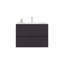 Meuble-lavabo avec lavabo, 2 tiroirs, wengé noir-1058831207
