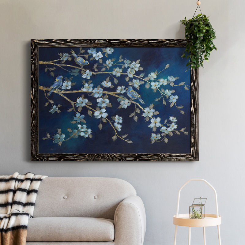 Bluebird conférence - peinture sur toile encadrée, H 37,5 po x l 27,5 po x P 1,5 po, Noir