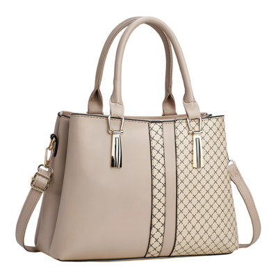 Backpack Tote Bag For Women Ladies Large Capacity Handbag Soft Leather Elegant Patchwork Bag Multi Layer