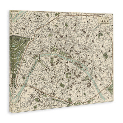 Carte rétro de la toile de Paris, design par Phillipa Katz