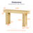 63" Fluted Japandi Console Table In Natural Oak, Sofa & Entryway Table-655681940