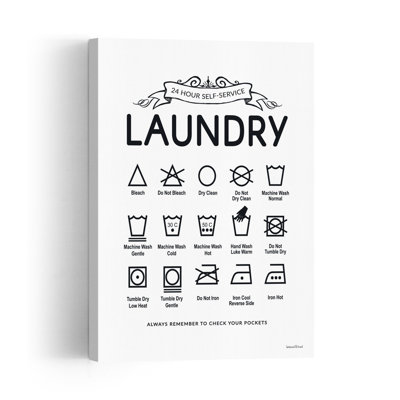 Laundry Guide Vintage Abstract Architecture Wall Art Print