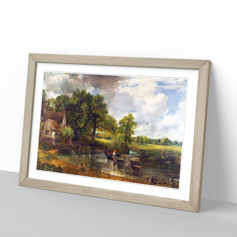 The Hay Wain by John Constable - Picture Frame Painting, Oak, 48cm H x 65cm W x 2cm D