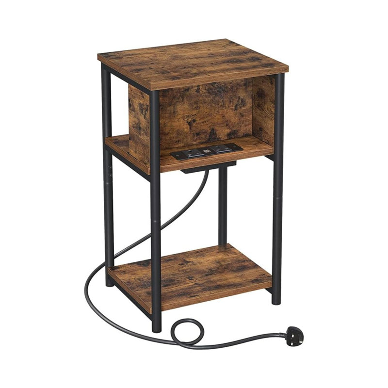 30cm W Metal Bedside Table