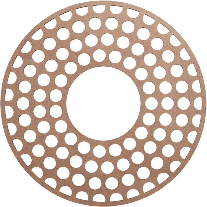 Médaillon de plafond en bois Fink, Bois (qualité de peinture), H 18 po x l 18 po x P 0,38 po