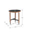 Table d'appoint Modern - Fer noir et bois brun 19,5 po - Pieds réglables - Table de bout de salon