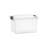 Superio 2.4 Qt. Clear Mini Storage Bin with Lid, Plastic Organizing Storage Box for Home-1464415473