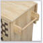 Îlot de cuisine à motif damier tissé 3D 53,2 po avec abattant, îlot de cuisine sur roulettes avec support de rangement interne, prise de courant, chariot de cuisine avec 3 tiroirs et 2 armoires, Nature